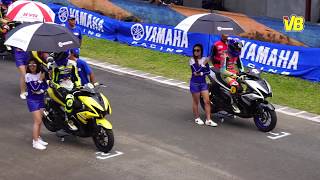 VIDEO Pertarungan Balap Aerox 155 Yamaha Sunday Race 2018 Tasikmalaya [upl. by Marchak253]