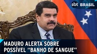 Maduro diz que se não for reeleito haverá “banho de sangue” na Venezuela  SBT Brasil 180724 [upl. by Ilyak]