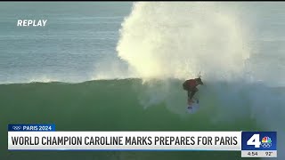 San Clemente surfer Caroline Marks ready to dominate Paris Olympics [upl. by Graf]