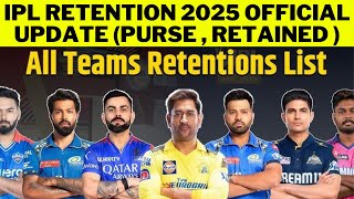 IPL 2025 Retention  Check List Of All The Retained Players Ahead Of The IPL Mega Auction 2025 [upl. by Hulburt198]