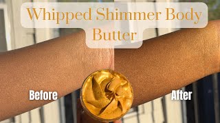 Whipped Shimmer Body Butter  RECIPE INCLUDED  Body Butter  How To Make  Jada Renee [upl. by Otanutrof755]