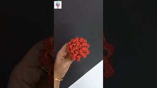 DIY Flower Making Idea  Handmade Glitter Sheet Flower shorts flowerglitter diy craft [upl. by Pirbhai]