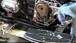 26 Harley cam chain tensioner replacement on a Twin Cam [upl. by Ahsatal]