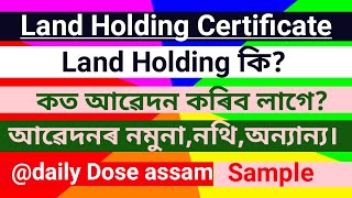 মাটিৰ গৰাকী প্ৰমাণ পত্ৰ  land holding certificate  land assam  certificate  dda786 [upl. by Page8]