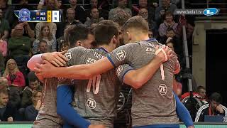 Huge block by shortest man on court Athanasios Protopsaltis kills the Berlin attack [upl. by Metzger]