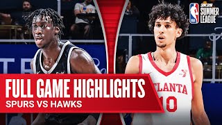 SPURS vs HAWKS  NBA SUMMER LEAGUE  FULL GAME HIGHLIGHTS [upl. by Nigel537]