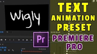 Wigly Text Animation Preset FREE  Adobe Premiere Pro CC 2017 [upl. by Ahseiuqal617]