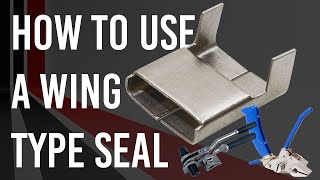 How to Use a Wing Type Seal amp Tensioner for Steel Strapping [upl. by Alios]