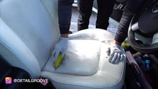 Meguiar’s AIO Leather Cleaner VS Super Clean  Cleaning Leather Seats Comparison [upl. by Adlitam208]