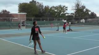 LHS Girls Varsity Tennis vs Robbinsville 101316 [upl. by Wendye]