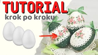 Pisanki decoupage dla początkujących  DIY tutorial [upl. by Gelasias286]