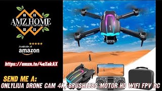 Onlyliua Upgraded Drone with Camera Brushless Motor Drone 4K HD WIFI FPV RC Quadcopter review [upl. by Aekin312]