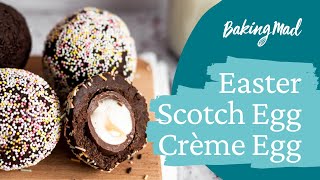 Easter Scotch Egg Creme Egg  Baking Mad [upl. by Ennovaj]