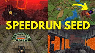 💥New BEST SPEEDRUN SEED for MINECRAFT 118 BEDROCK EDITION MCPE [upl. by Airotal933]