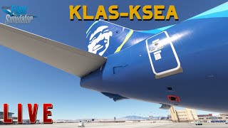 Desert to the Pacific North West  Alaska 737900 Vegas to Seattle  msfs2020 activesky simfx [upl. by Abshier459]