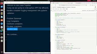 PART  16  A pythonoop complaint logging management [upl. by Marley162]