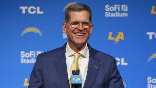 Head Coach Jim Harbaugh Introductory Press Conference  LA Chargers [upl. by Nnaid]