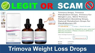 Trimova Weight Loss Drops Reviews  Jun 2024 Beware of Scam Watch Now [upl. by Irihs]