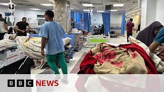 World Health Organization says Gazas main hospital no longer functioning – BBC News [upl. by Berkow584]