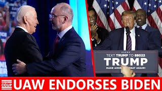 UAW Endorses Joe Biden for President Trumps DERANGED New Hampshire Victory Speech [upl. by Kenwee]