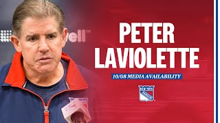 New York Rangers Peter Laviolette Media Availability  October 8 2023 [upl. by Caneghem]