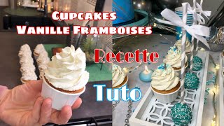 ✨Recette CUPCAKES 🧁 à la VANILLE coeur FRAMBOISE Délicieux et rapide à réaliser🧁 [upl. by Marina]