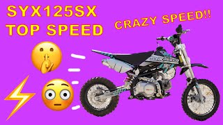 SYX125SX Dirt Bike Top Speed 125cc Pit Bike 125  Kickin Power Sports [upl. by Fahy269]