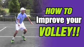 Tennis Volley Lessons  How To Improve Your Volley  Tips and Drills [upl. by Oletha945]