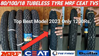 8010018 All MODEL TYRE ll MRF CEAT TVS DOLFIN ETC BEST BIKE Tyre HINDI 8010018 Tubeless Tyre [upl. by Enomys]