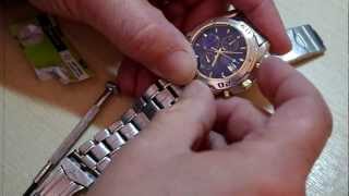 Fitting a new battery in an Accurist Chronograph watch [upl. by Zimmermann]