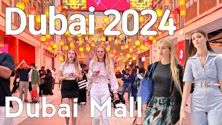 Dubai 4K Amazing Dubai Mall City Center Burj Khalifa Walking Tour 2024 🇦🇪 [upl. by Adriell]