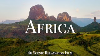 Africa 4K  Scenic Relaxation Film With Calming Music [upl. by Deeraf]