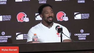 Myles Garrett Explains What It Meant To Play His Hometown Team In Browns Season Opener [upl. by Roach]