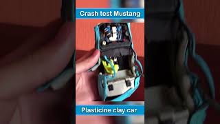 Crash test Mustang epic total damage plasticine clay cars [upl. by Aryamoy]