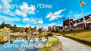 Explore The Beautiful French Spa Town Bagnoles de lOrne  4K 🎧  🇫🇷 [upl. by Aleakim]