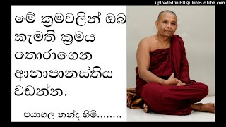 budubana nivanmaga bavana payagala nanda thero ආනාපානසතිය නිවරදිව වඩන්න [upl. by Etra]