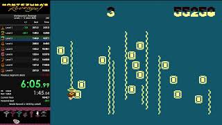 Montezumas Revenge Levels 1  9 Atari 8bit Speedrun in 184863 Former WR [upl. by Nalla]