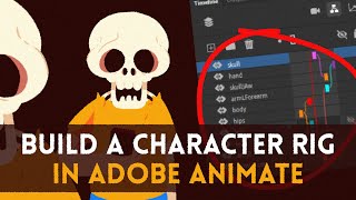 How to Rig a Simple Character  Adobe Animate Tutorial [upl. by Ano]