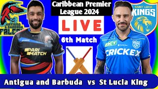 Antigua amp Barbuda Falcons vs St Lucia Kings  ABF vs SLK 6th Match CPL 2024 CPL 2024 [upl. by Aikemat]