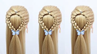 Beautiful trendy open hairstyle for Diwali  Quick amp Unique hairstyle  hairstyle for girls [upl. by Oniuqa]