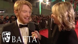 Domhnall Gleeson Red Carpet Interview  BAFTA Film Awards 2016 [upl. by Kashden]