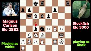 Magnus Carlsen vs Stockfish chess game 118 [upl. by Ausoj]