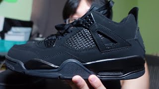 Jordan 4 Black From DHGate  Review  On Foot [upl. by Rothstein561]