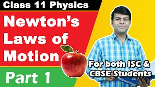 Newtons Laws of Motion  Part 1  Class 11 Physics  ISC CBSE NCERT [upl. by Acilejna]