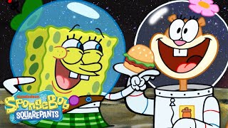 SpongeBob Flies to the Moon 🌕 w Sandy  quotGoons on the Moonquot Full Scene  SpongeBob [upl. by Eelatsyrc539]