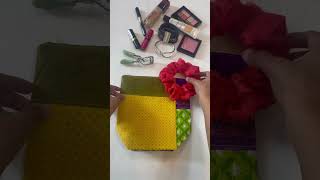 Makeup Kit Made From Fabric Scraps shorts scrapfabric [upl. by Lissi]