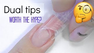 Dual Tips Nails with Polygel [upl. by Gamin776]