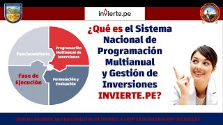 ¿Qué es el Sistema Nacional de Programación Multianual y Gestión de Inversiones  INVIERTE PE [upl. by Gnak]