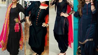 Latest Black Punjabi Suit DesignPunjabi Shalwar SuitPunjabi Patiala Suit Design 2020🌻🌻🌻 [upl. by Eldwun]