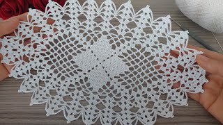 Wow Wonderful Crochet Doily Pattern  Beautiful Crochet tablecloth  dress  Mandala Design [upl. by Claudina545]